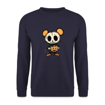 Mouse Halloween Zombie - Unisex Sweatshirt - navy - Front - Alina (178cm) & Michal (187cm)