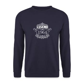 Eine Legende wurde 1964 geboren - Vintage Stil zum - Unisex Pullover - Navy - Vorne - Alina (178cm) & Michal (187cm)
