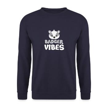 Dachs Stimmung - Unisex Pullover - Navy - Vorne - Alina (178cm) & Michal (187cm)