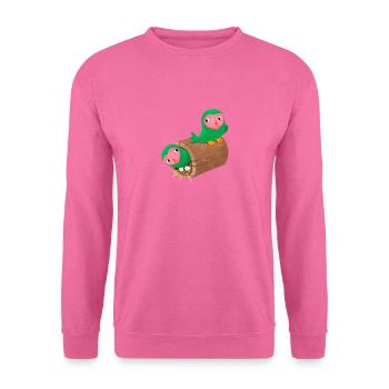 Nesting Pfirsichgesicht Lovebirds in einem Protokoll - Unisex Pullover - Pink - Vorne