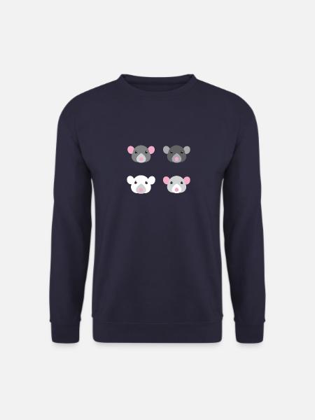 four mice rat faces - Unisex Sweatshirt - navy