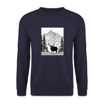 Simple Natur - Unisex Pullover - Navy - Vorne - Alina (178cm) & Michal (187cm)