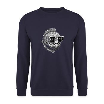 Cool dictons idée cadeau d’anniversaire - Sweat-shirt Unisexe - marine - Devant - Alina (178cm) & Michal (187cm)