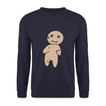 Sock doll drawing gift idea - Unisex Sweatshirt - navy - Front - Alina (178cm) & Michal (187cm)