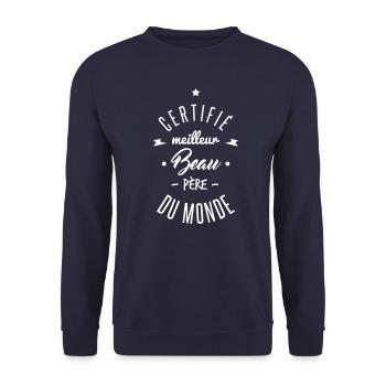 meilleur beau père - Sweat-shirt Unisexe - marine - Devant - Alina (178cm) & Michal (187cm)