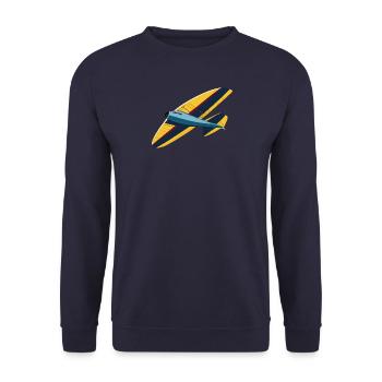 OldYellowglider - Unisex Sweatshirt - navy - Front - Alina (178cm) & Michal (187cm)