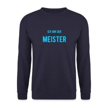 Meister Handwerk Bastler - Unisex Pullover - Navy - Vorne - Alina (178cm) & Michal (187cm)