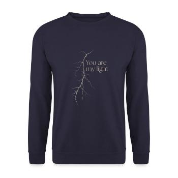 You are my light - Sweat-shirt Unisexe - marine - Devant - Alina (178cm) & Michal (187cm)