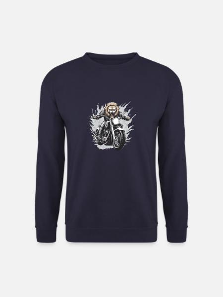 Motorrad Biker Löwe - Unisex Pullover - Navy
