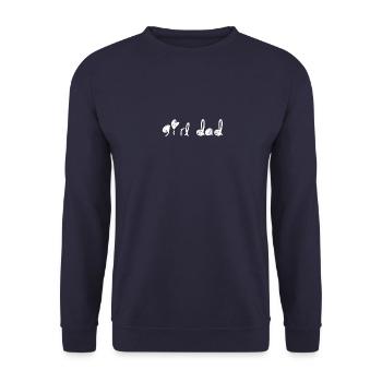 girl dad 2 - Unisex Sweatshirt - navy - Front - Alina (178cm) & Michal (187cm)