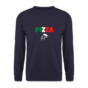 Pizza - Sweat-shirt Unisexe - marine - Devant - Alina (178cm) & Michal (187cm)