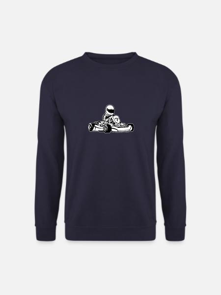 Go-Kart / Go-Cart 01_schwarz weiß - Unisex Pullover - Navy
