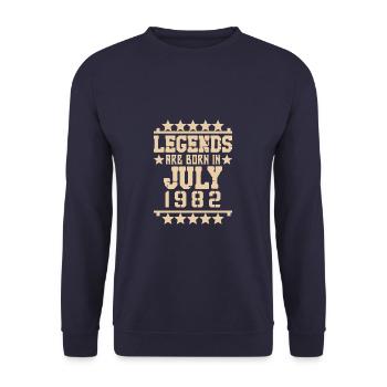 Juli 1982 - 40. Geburtstag Geschenk. Awesome. - Unisex Pullover - Navy - Vorne - Alina (178cm) & Michal (187cm)