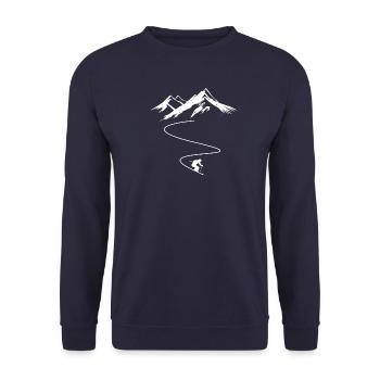 Ski Design - Unisex Sweatshirt - navy - Front - Alina (178cm) & Michal (187cm)
