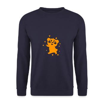 Ours - Panda Dansant Forêt, Nature, Liberté, Sauvage - Sweat-shirt Unisexe - marine - Devant - Alina (178cm) & Michal (187cm)