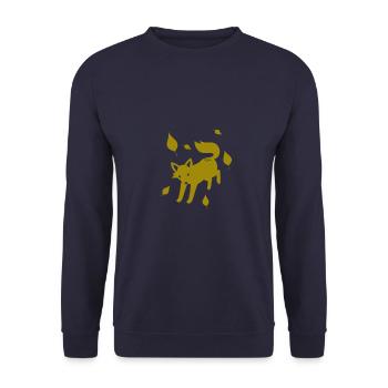 Fuchs - Tier Zoo Tierfreund Naturschutz - Unisex Pullover - Navy - Vorne - Alina (178cm) & Michal (187cm)