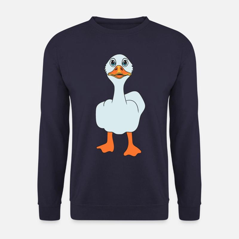 Lustige Mittelfinger Ente - Unisex Pullover - Navy
