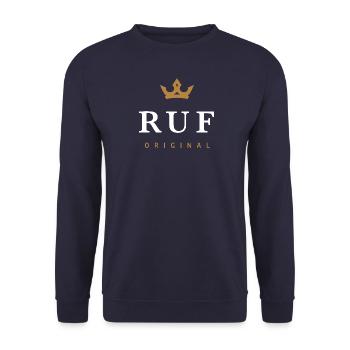 Ruf Original Family Logo - Unisex Sweatshirt - navy - Front - Alina (178cm) & Michal (187cm)