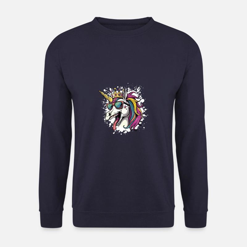 Einhorn Geburtstag Lustig Party - Unisex Pullover - Navy