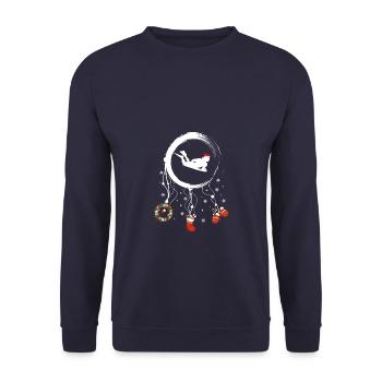 Bodyboard Weihnachten Weihnachtstraumfänger - Unisex Pullover - Navy - Vorne - Alina (178cm) & Michal (187cm)