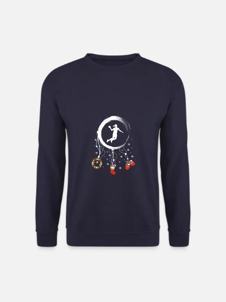 Handball Frau Weihnachten Weihnachtstraumfänger - Unisex Pullover - Navy