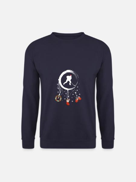 Eishockey Weihnachten Weihnachtstraumfänger - Unisex Pullover - Navy