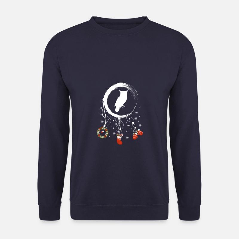 Eule Weihnachten Weihnachtstraumfänger - Unisex Pullover - Navy