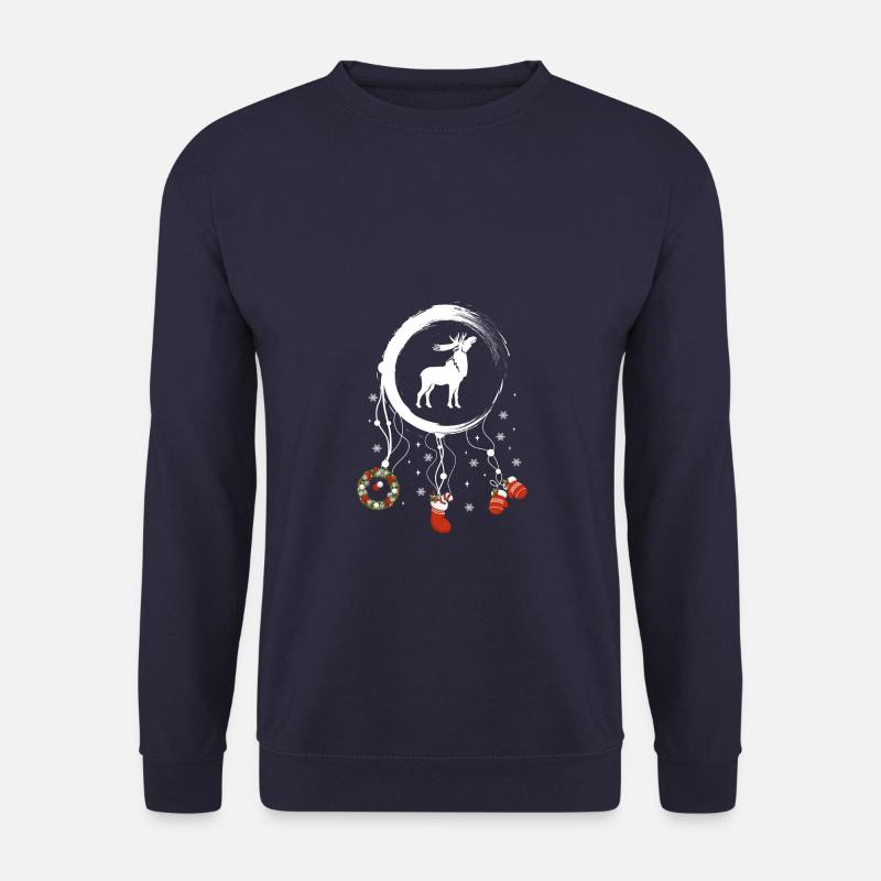Elch Weihnachten Weihnachtstraumfänger - Unisex Pullover - Navy