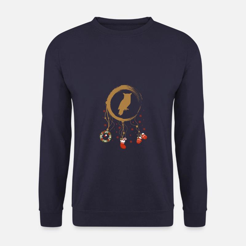 Eule Weihnachten Weihnachtstraumfänger - Unisex Pullover - Navy