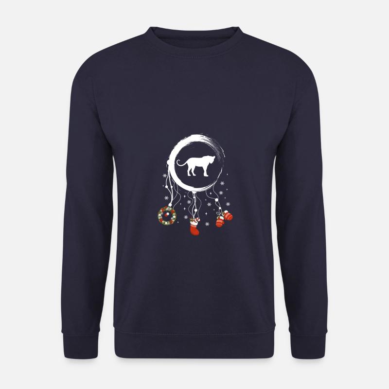 Leopard Weihnachten Weihnachtstraumfänger - Unisex Pullover - Navy
