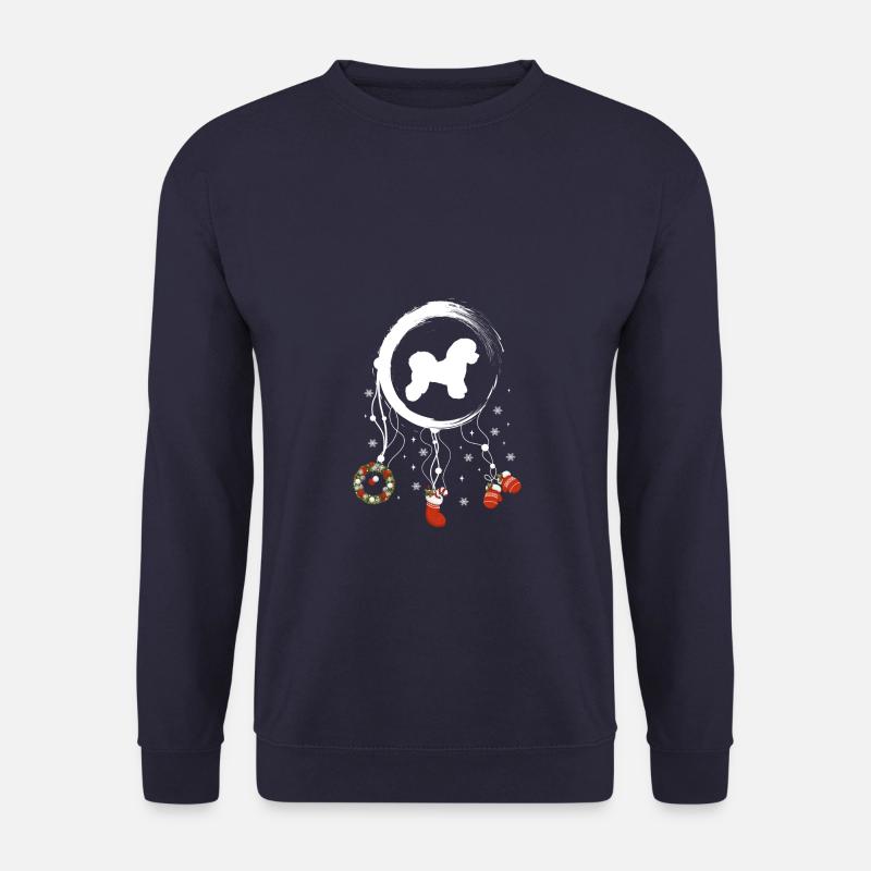 Bichon Weihnachten Weihnachtstraumfänger - Unisex Pullover - Navy