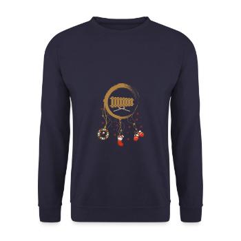 Xylophon Weihnachten Weihnachtstraumfänger - Unisex Pullover - Navy - Vorne - Alina (178cm) & Michal (187cm)