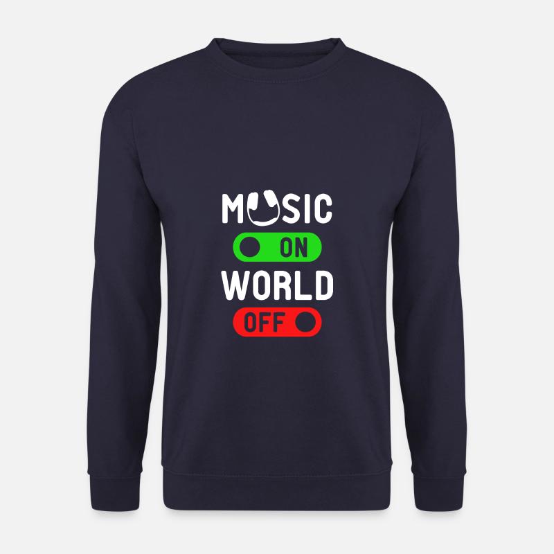 Music ON World OFF - Unisex Pullover - Navy