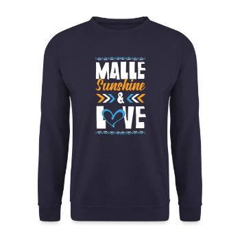Malle Love - Sweat-shirt Unisexe - marine - Devant - Alina (178cm) & Michal (187cm)