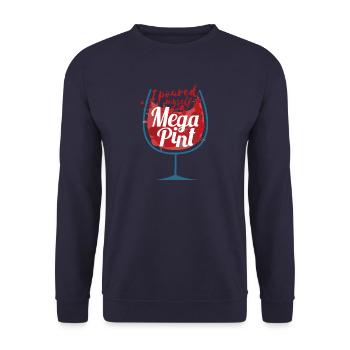 I poured myself a Mega Pint - Unisex Pullover - Navy - Vorne - Alina (178cm) & Michal (187cm)