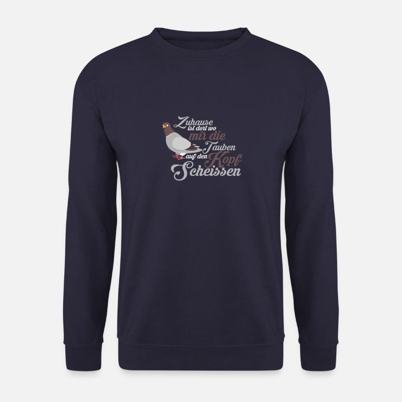 Zuhause Heimat Tauben Lustig - Unisex Pullover - Navy