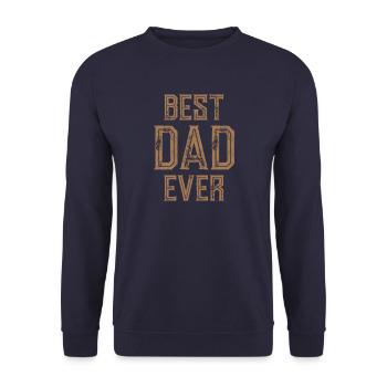 MEILLEUR PÈRE DE TOUS LES TEMPS - MEILLEUR PÈRE - ANNIVERSAIRE DE LA FÊTE DES PÈRES - Sweat-shirt Unisexe - marine - Devant - Alina (178cm) & Michal (187cm)