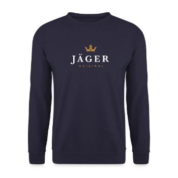 Hunter Original Family Logo - Unisex Sweatshirt - navy - Front - Alina (178cm) & Michal (187cm)