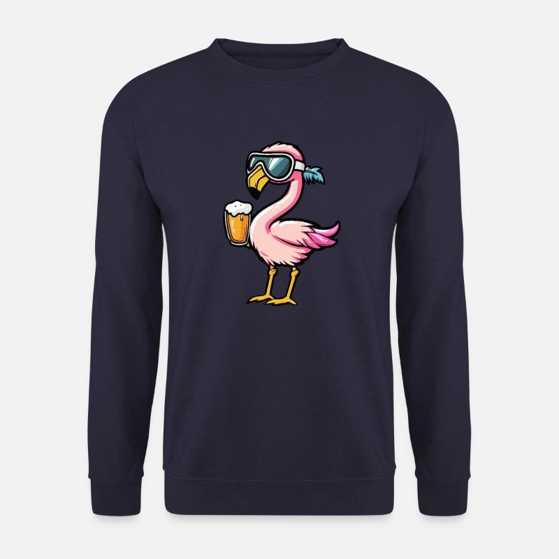 Flamingo après-ski beer - Unisex Sweatshirt - navy