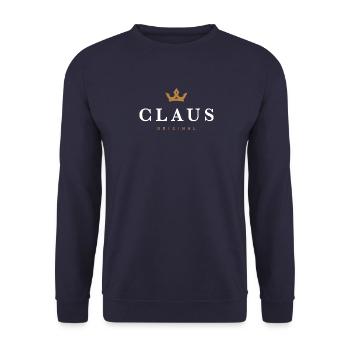 Logo original de la famille Claus - Sweat-shirt Unisexe - marine - Devant - Alina (178cm) & Michal (187cm)