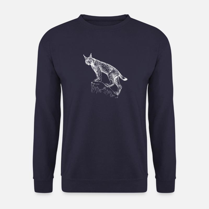 Lynx hand-drawn - Unisex Sweatshirt - navy