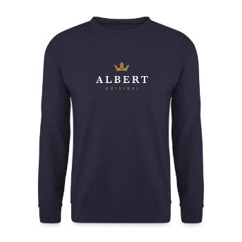 Logo de la famille Albert Original - Sweat-shirt Unisexe - marine - Devant - Alina (178cm) & Michal (187cm)