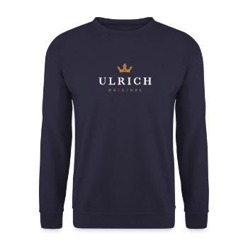 Ulrich Original Familienlogo - Unisex Pullover - Navy - Vorne - Alina (178cm) & Michal (187cm)