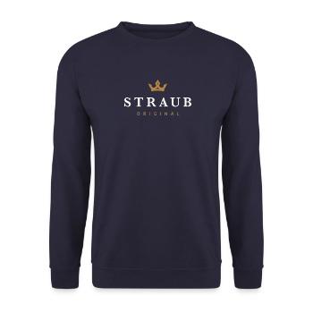 Straub Original Family Logo - Unisex Sweatshirt - navy - Front - Alina (178cm) & Michal (187cm)