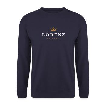 Lorenz Original Family Logo - Unisex Sweatshirt - navy - Front - Alina (178cm) & Michal (187cm)