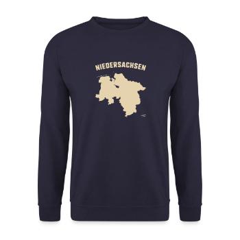 Niedersachsen Deutschland w - Unisex Pullover - Navy - Vorne - Alina (178cm) & Michal (187cm)