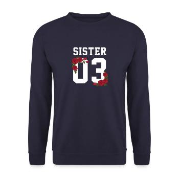Soeur yolo famille meilleurs amis bestie love - Sweat-shirt Unisexe - marine - Devant - Alina (178cm) & Michal (187cm)