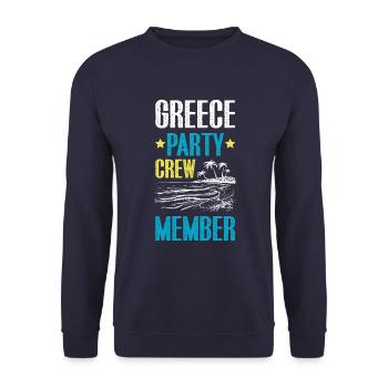 Greece Party Crew - Unisex Sweatshirt - navy - Front - Alina (178cm) & Michal (187cm)