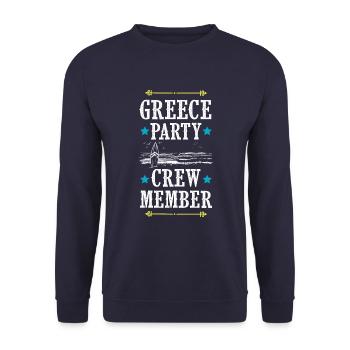 Greece Party Crew - Unisex Sweatshirt - navy - Front - Alina (178cm) & Michal (187cm)