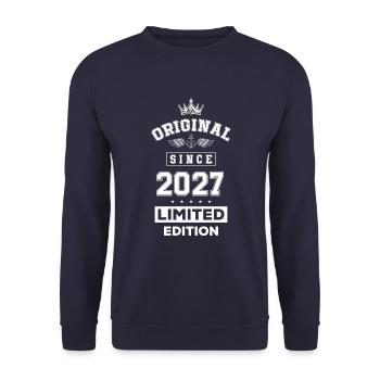2027 limited edition birthday - Unisex Sweatshirt - navy - Front - Alina (178cm) & Michal (187cm)